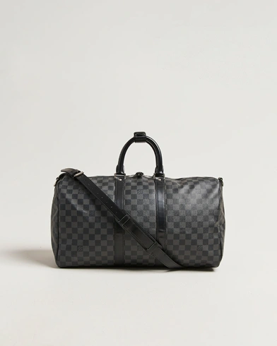 Louis Vuitton Pre-Owned Keepall Bandouliére 45 Damier Graphite