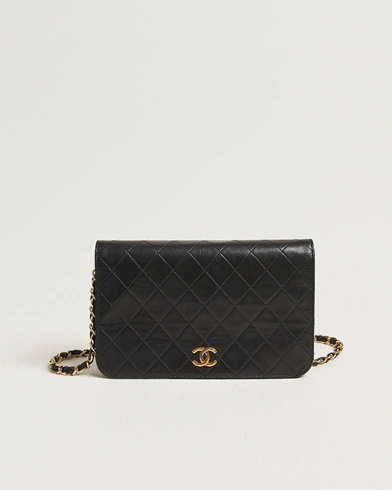 Chanel Pre-Owned Classic Single Flap Bag Lambskin Small Black – Svart