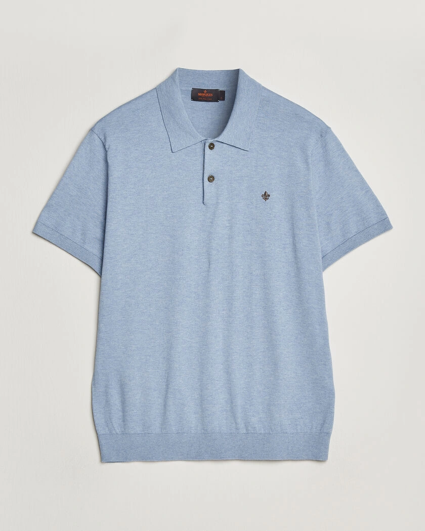 Morris Riley Short Sleeve Polo Light Blue – Blå