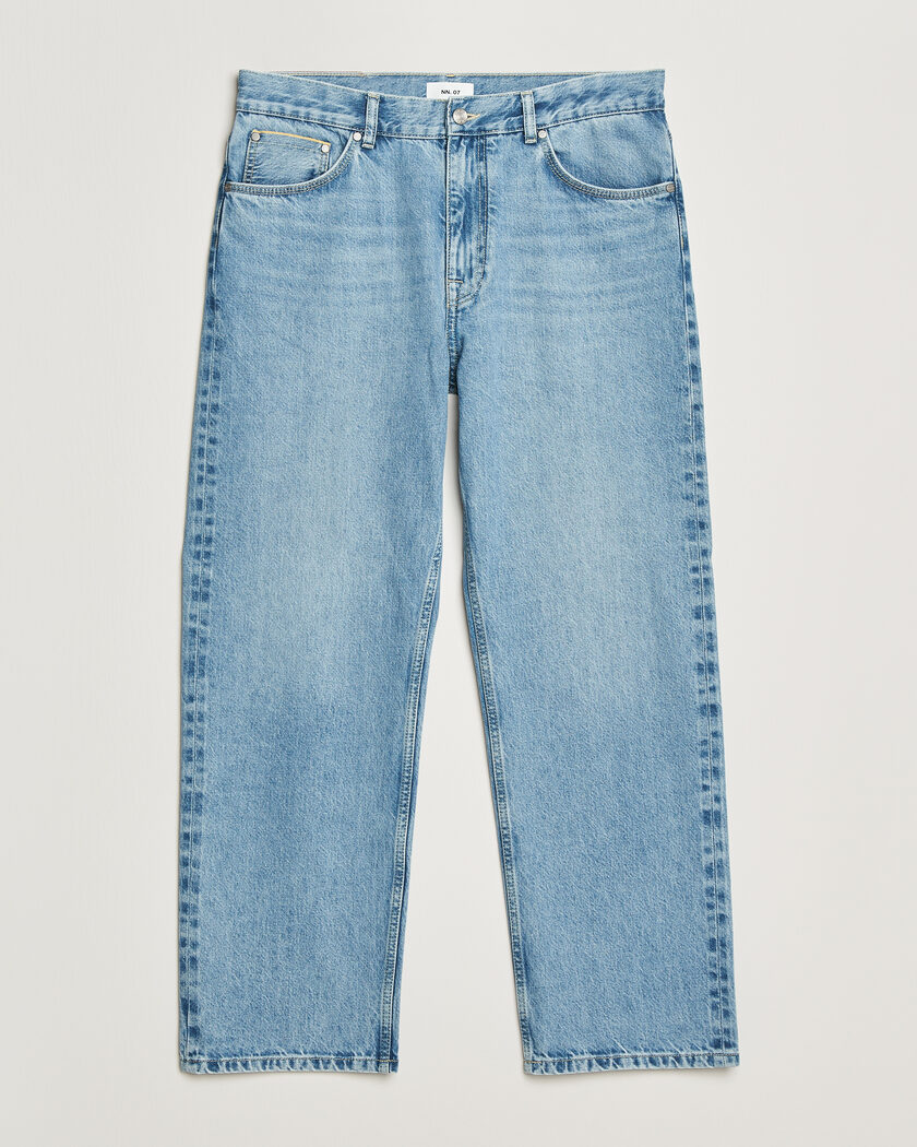 NN07 Otis Loose Fit Selvedge Jeans Light Blue – Blå