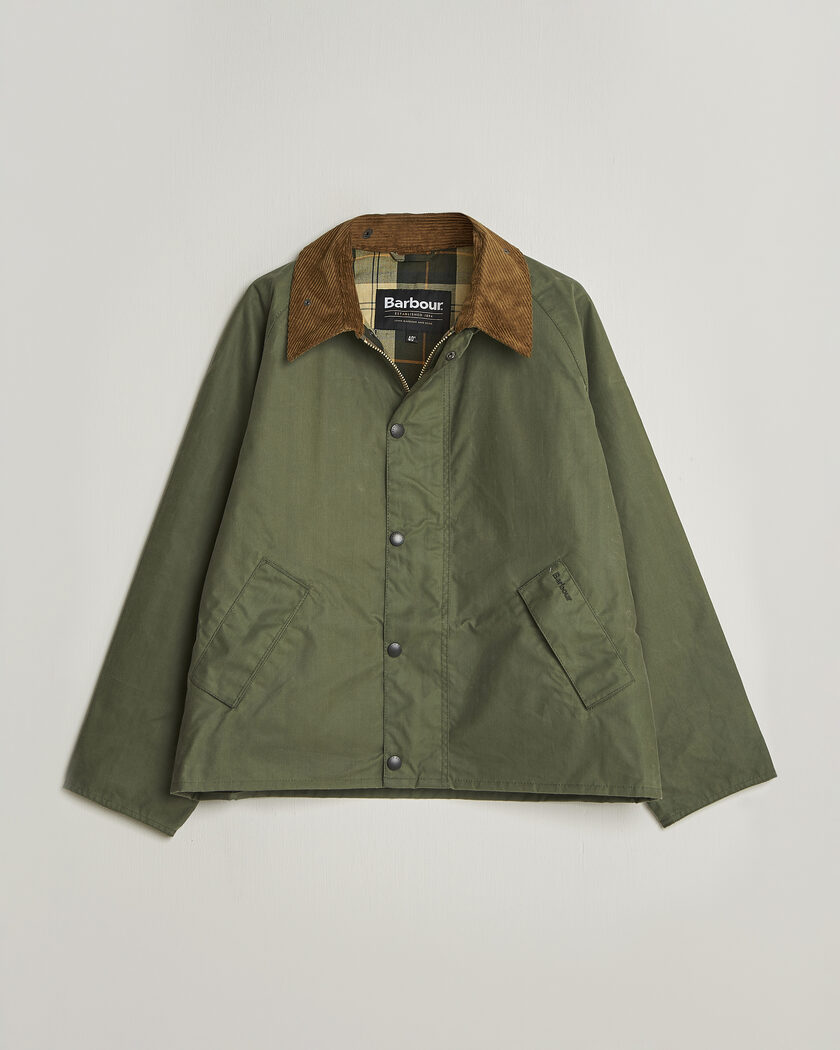 Barbour Heritage Oversize Transport Wax Jacket Light Moss – Grön