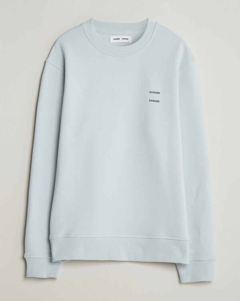 Samsøe Samsøe Joel Organic Cotton Sweatshirt Skywriting – Blå