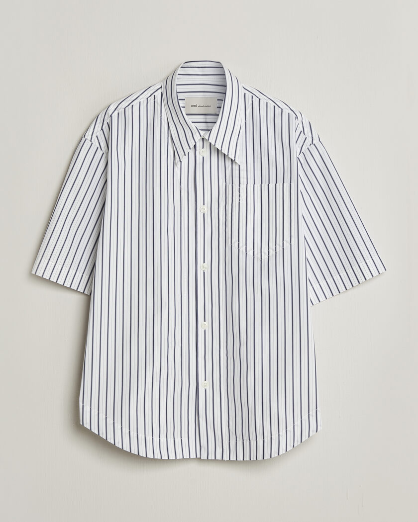 AMI Short Sleeve Camp Collar Shirt White/Blue – Flerfärgad