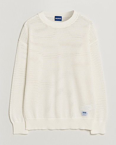 HUGO Sanjou Knitted Sweater Open White – Vit