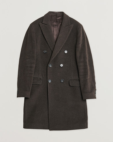 Herr | Pre-owned | Oscar Jacobson Sebastian Wool/Cashmere Double Breasted Coat Brown 48