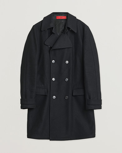 Herr | Pre-owned | HUGO Double Breasted Wool Coat Black M