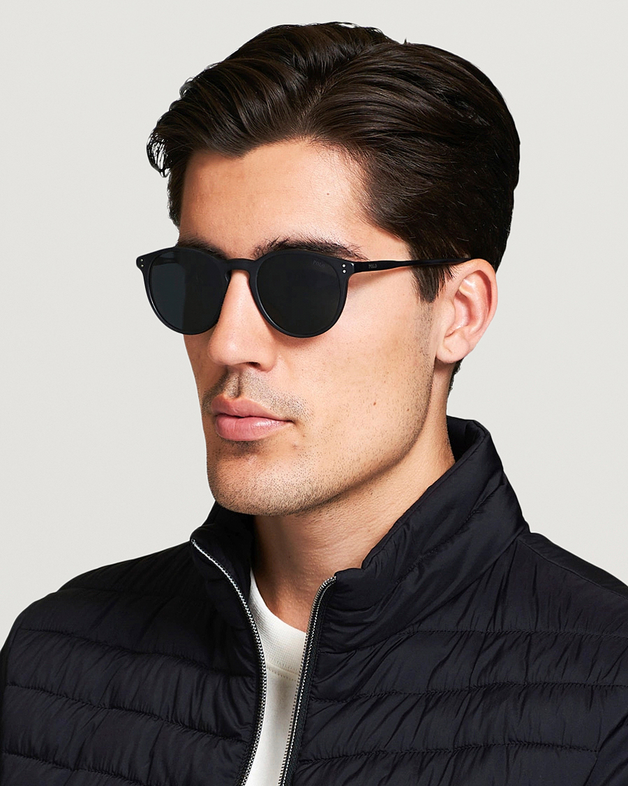 Herr | Runda solglasögon | Polo Ralph Lauren | 0PH4110 Round Sunglasses Matte Black