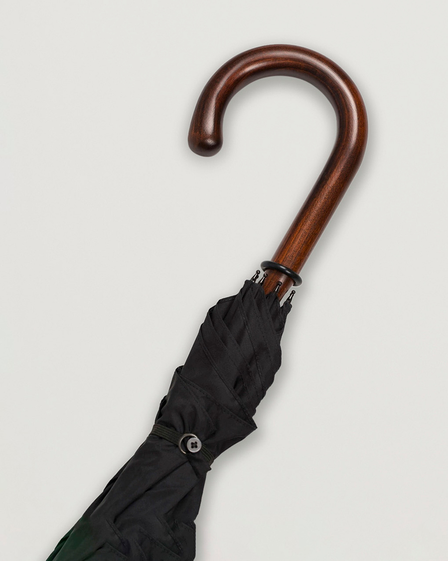 Herr | Best of British | Fox Umbrellas | Polished Cherrywood Solid Umbrella Black