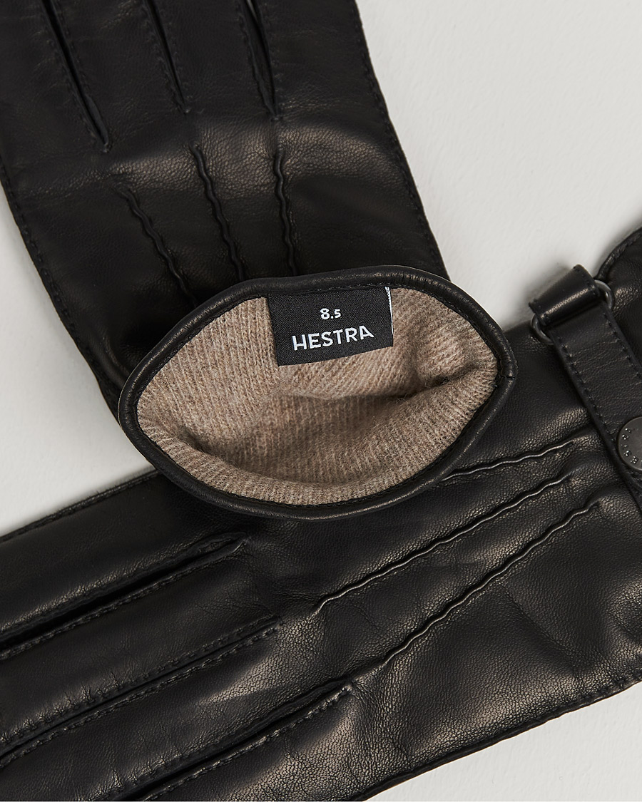 Herr | Handskar | Hestra | Jake Wool Lined Buckle Glove Black