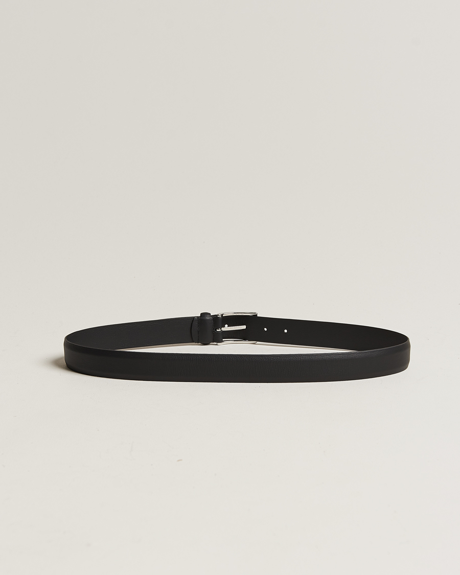 Herr | Anderson's | Anderson\'s | Double Nappa Calf 3 cm Belt Black