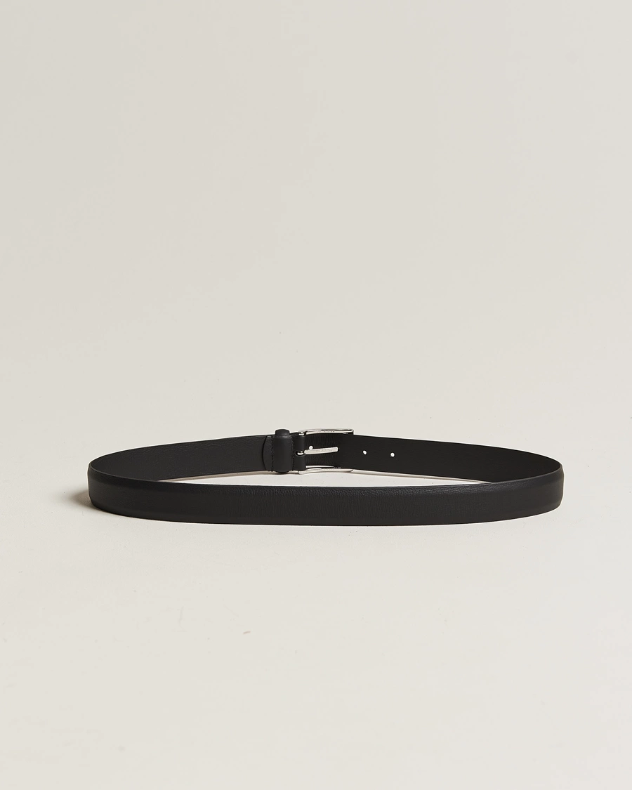 Herr | Kostym Bröllop | Anderson\'s | Double Nappa Calf 3 cm Belt Black