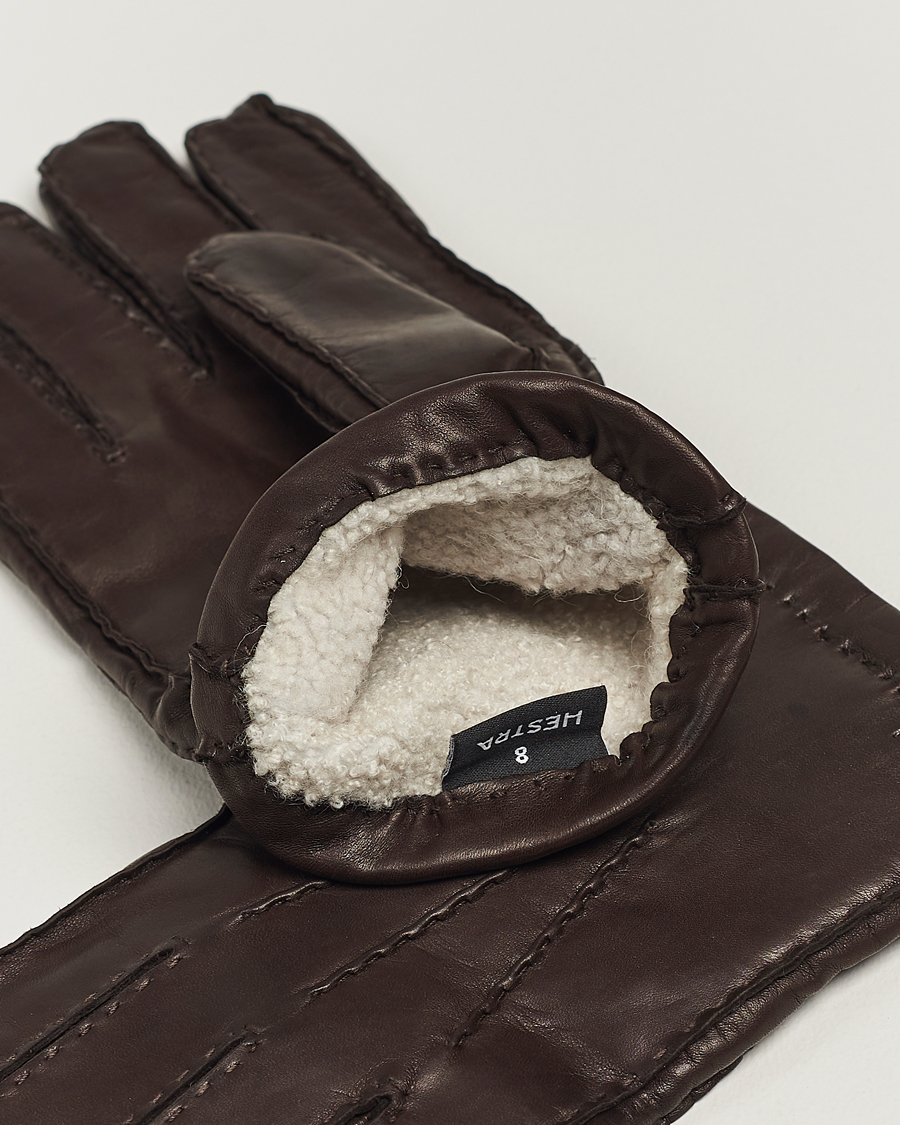 Herr | Hestra | Hestra | George Lambskin Hairsheep Glove Espresso