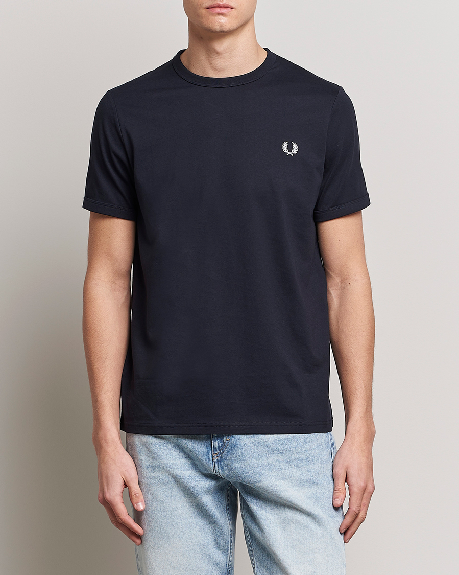 Herr | Kläder | Fred Perry | Ringer Crew Neck Tee Navy