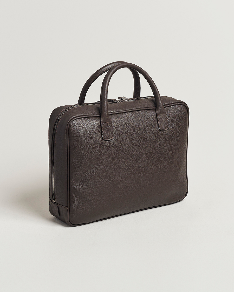 Herr | Anderson's | Anderson\'s | Full Grain Leather Briefcase Dark Brown