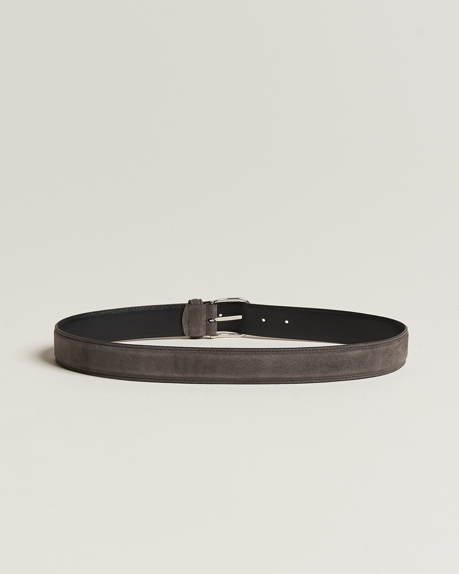 Herr | Anderson's | Anderson\'s | Suede 3,5 cm Belt Grey