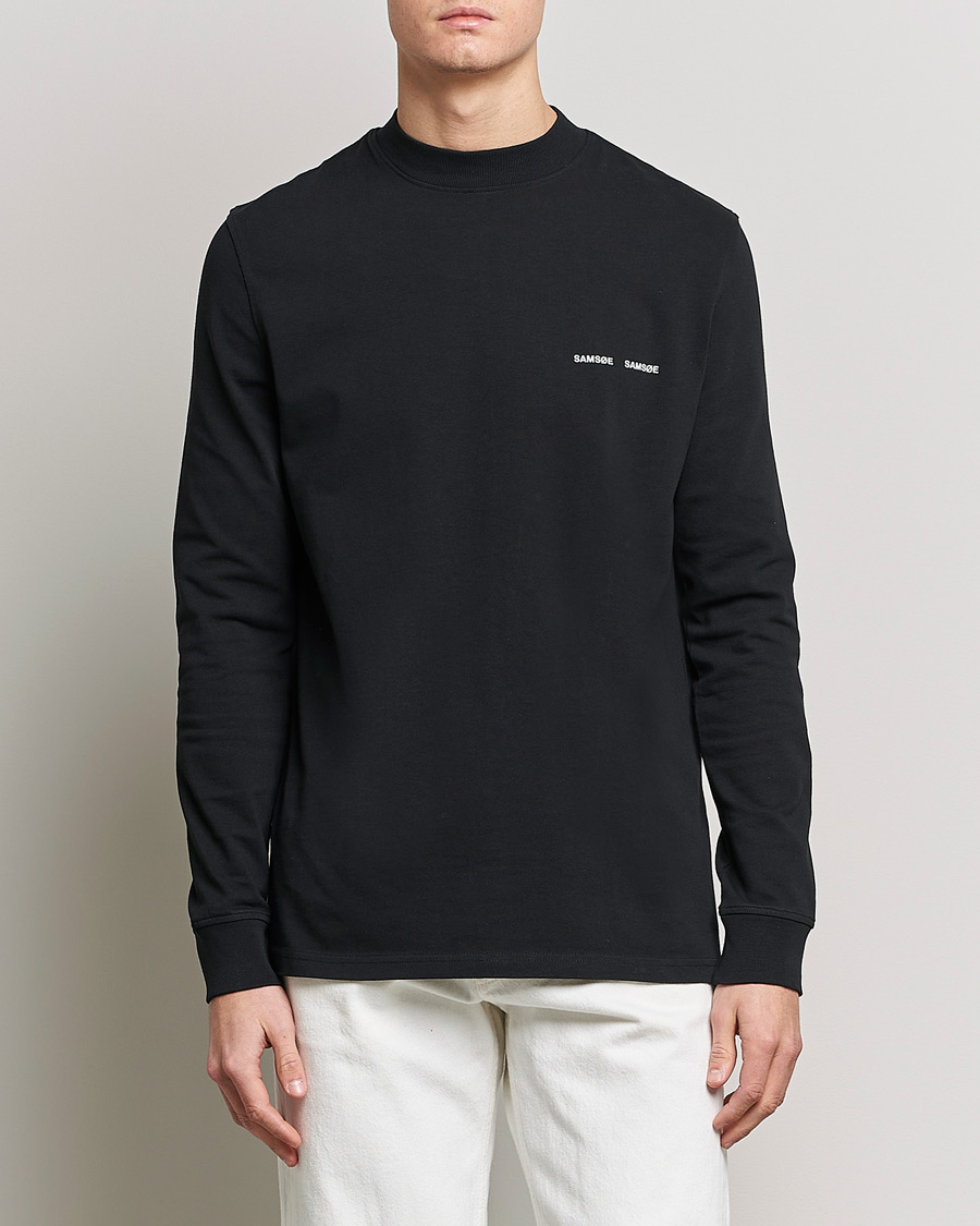 Herr | Långärmade t-shirts | Samsøe Samsøe | Norsbro Long Sleeve Organic Cotton Tee Black