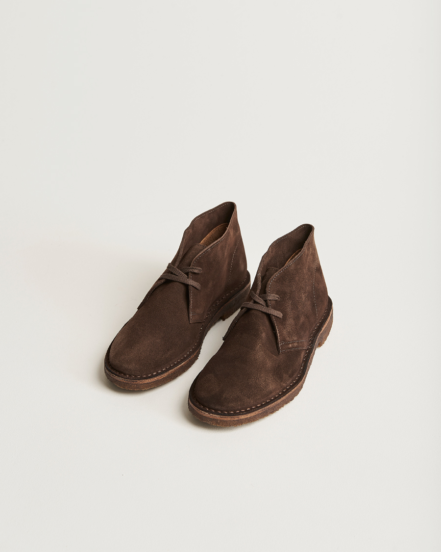 Herr | Kängor | Drake\'s | Clifford Suede Desert Boots Dark Brown