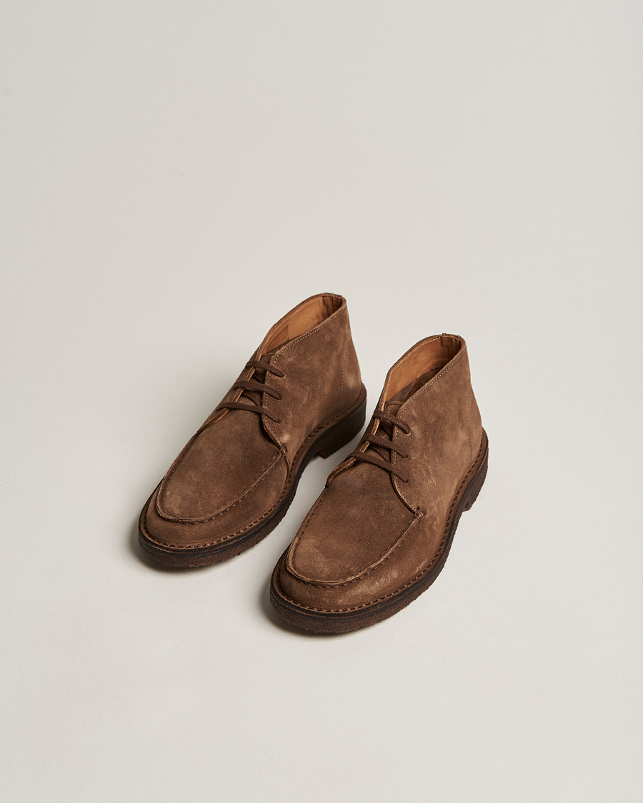 Herr | Drake's | Drake's | Crosby Moc-Toe Suede Chukka Boots Tobacco