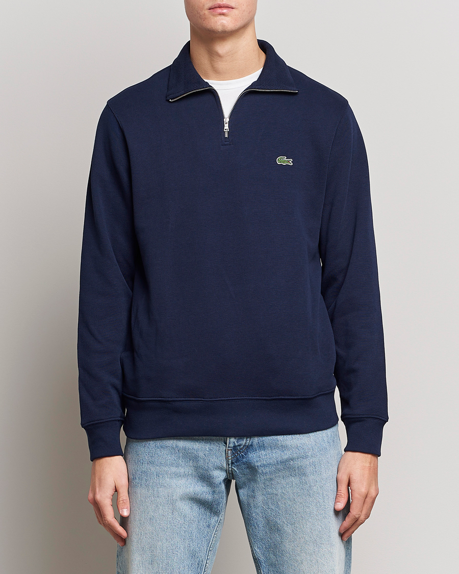 Herr |  | Lacoste | Rib Interlock Half Zip Navy