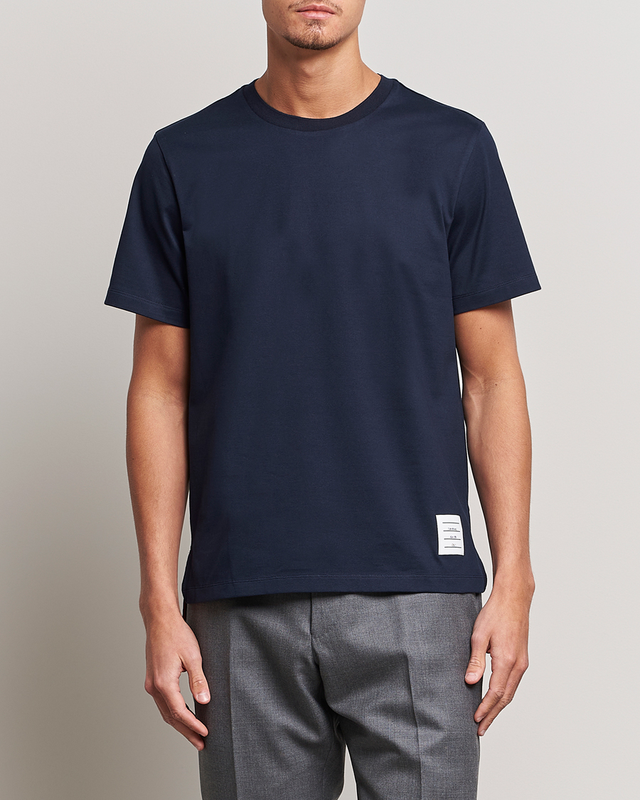 Herr | Kläder | Thom Browne | Relaxed Fit Short Sleeve T-Shirt Navy