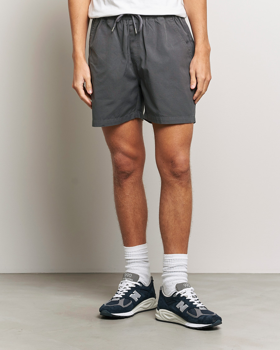 Herr | Colorful Standard | Colorful Standard | Classic Organic Twill Drawstring Shorts Lava Grey