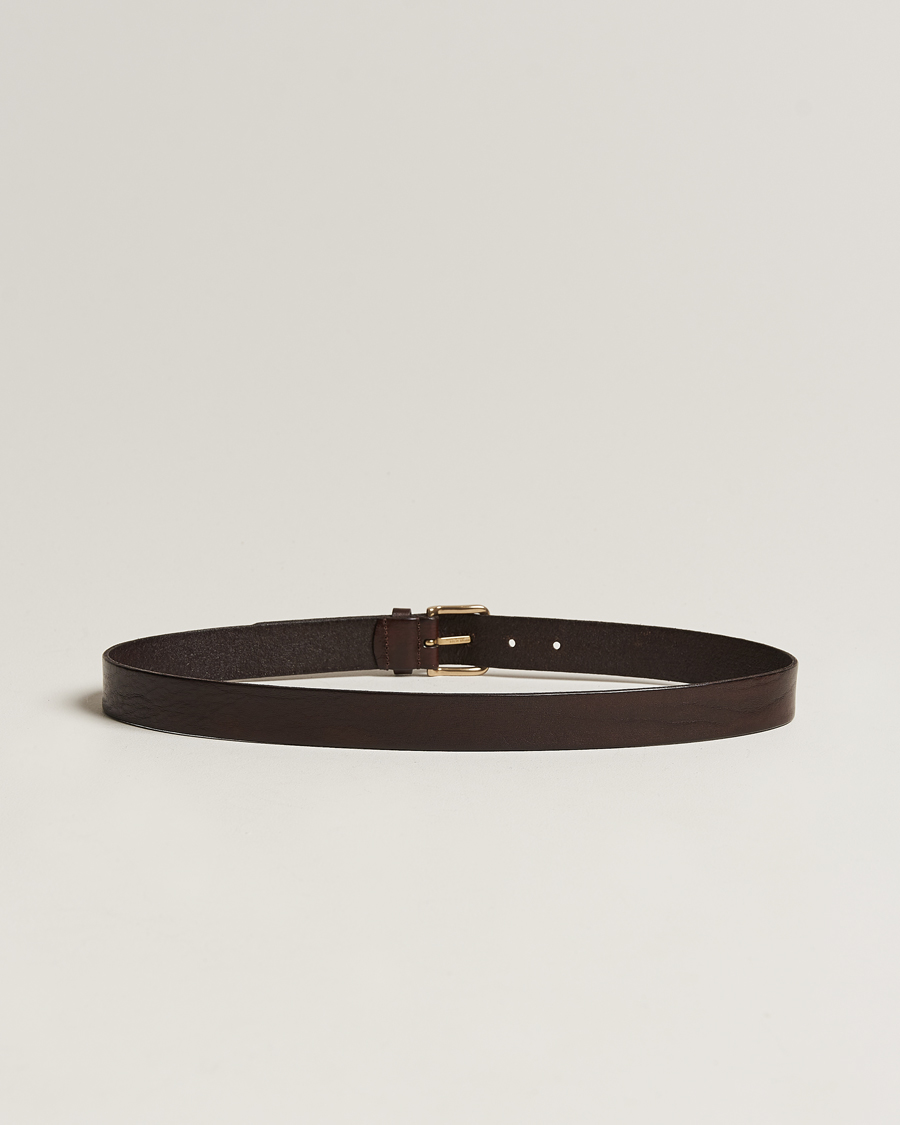 Herr | Anderson's | Anderson\'s | Leather Belt 3 cm Dark Brown
