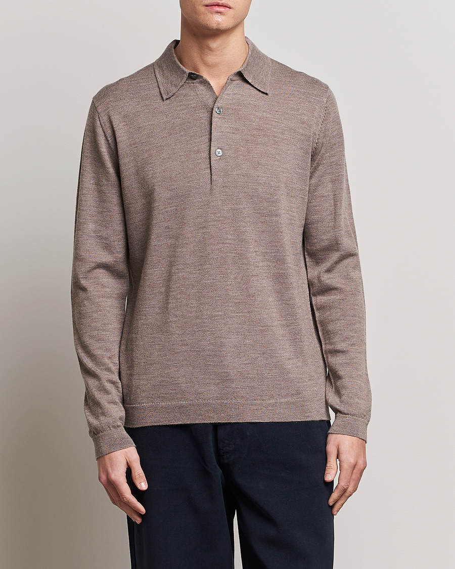 Herr | Avdelningar | A Day's March | Ambroz Merino Polo Taupe Melange