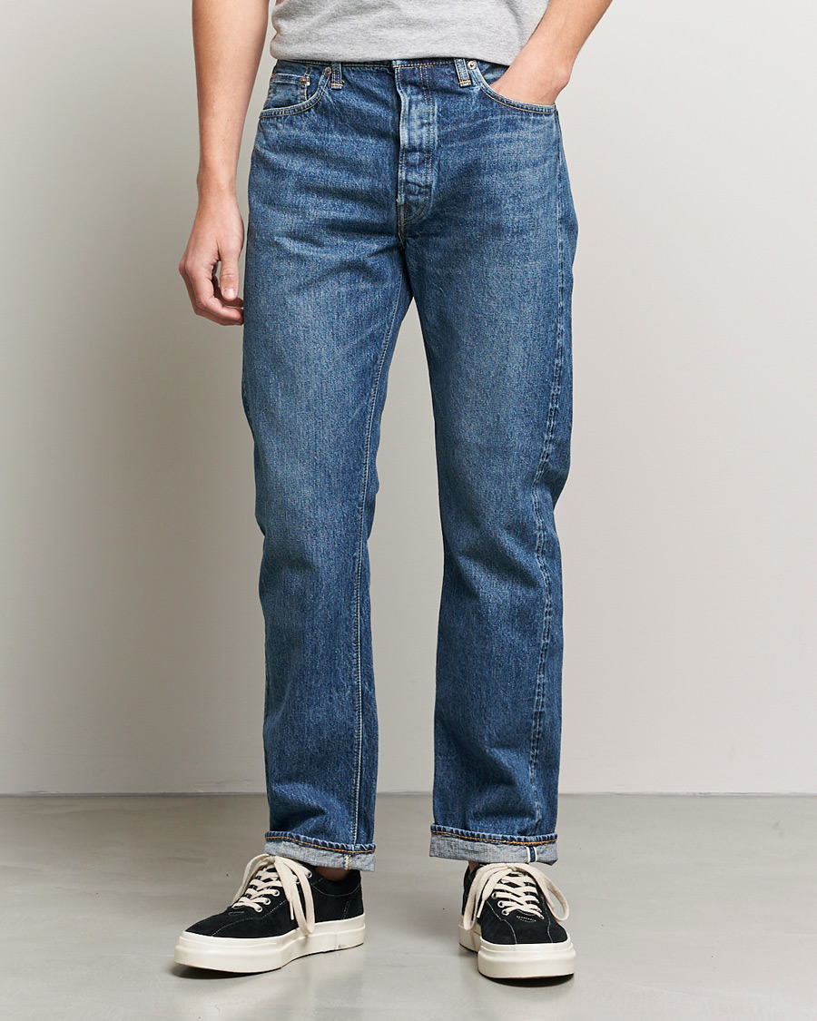 Herr | Blå jeans | orSlow | Straight Fit 105 Selvedge Jeans 2 Year Wash