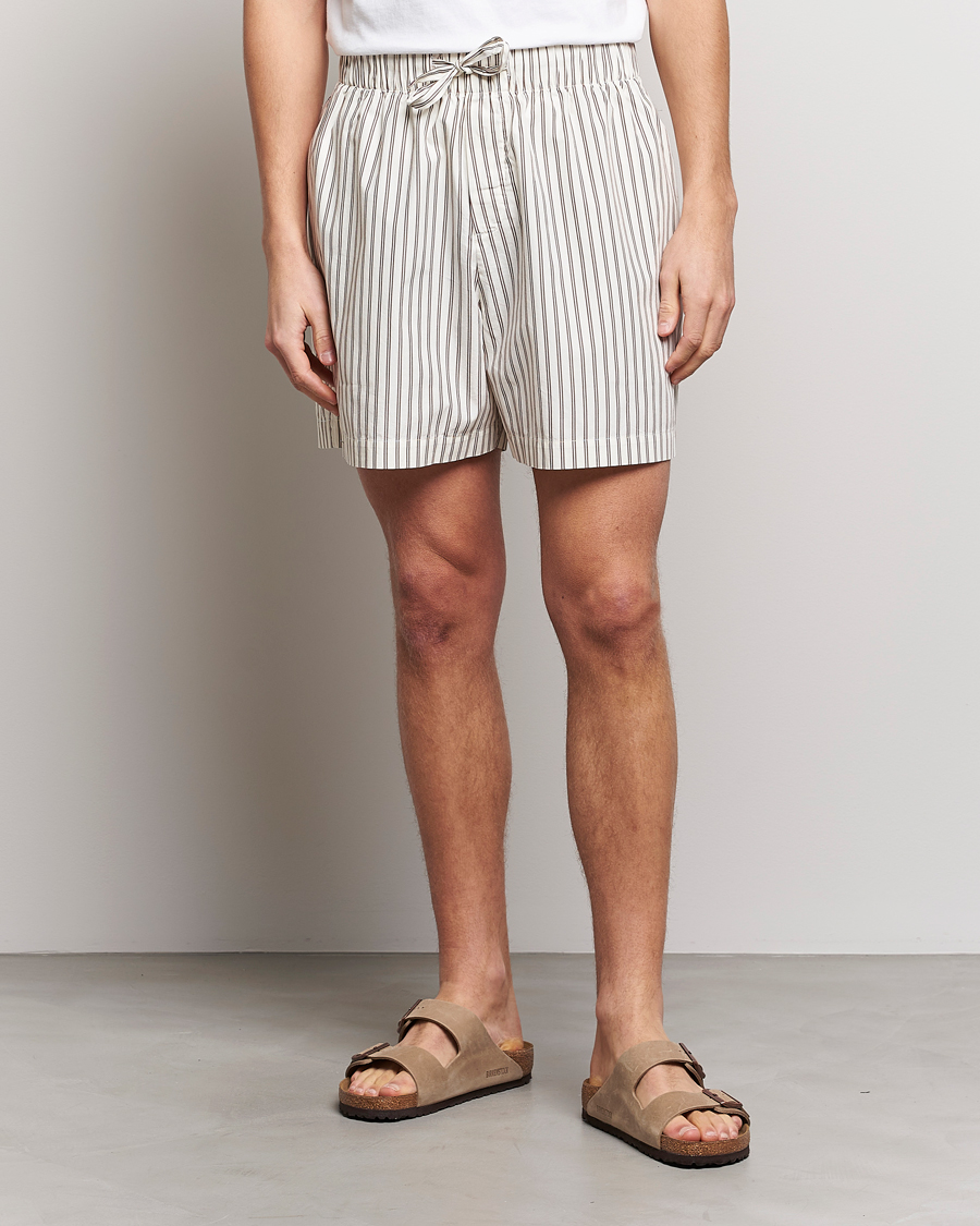 Herr | Tekla | Tekla | Poplin Pyjama Shorts Hopper Stripes