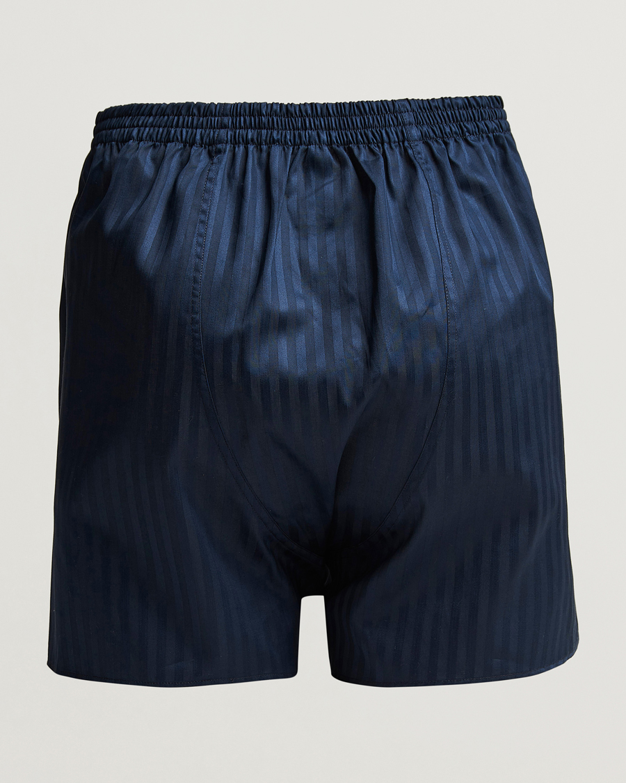 Herr | Underkläder | Zimmerli of Switzerland | Mercerized Cotton Boxer Shorts Navy