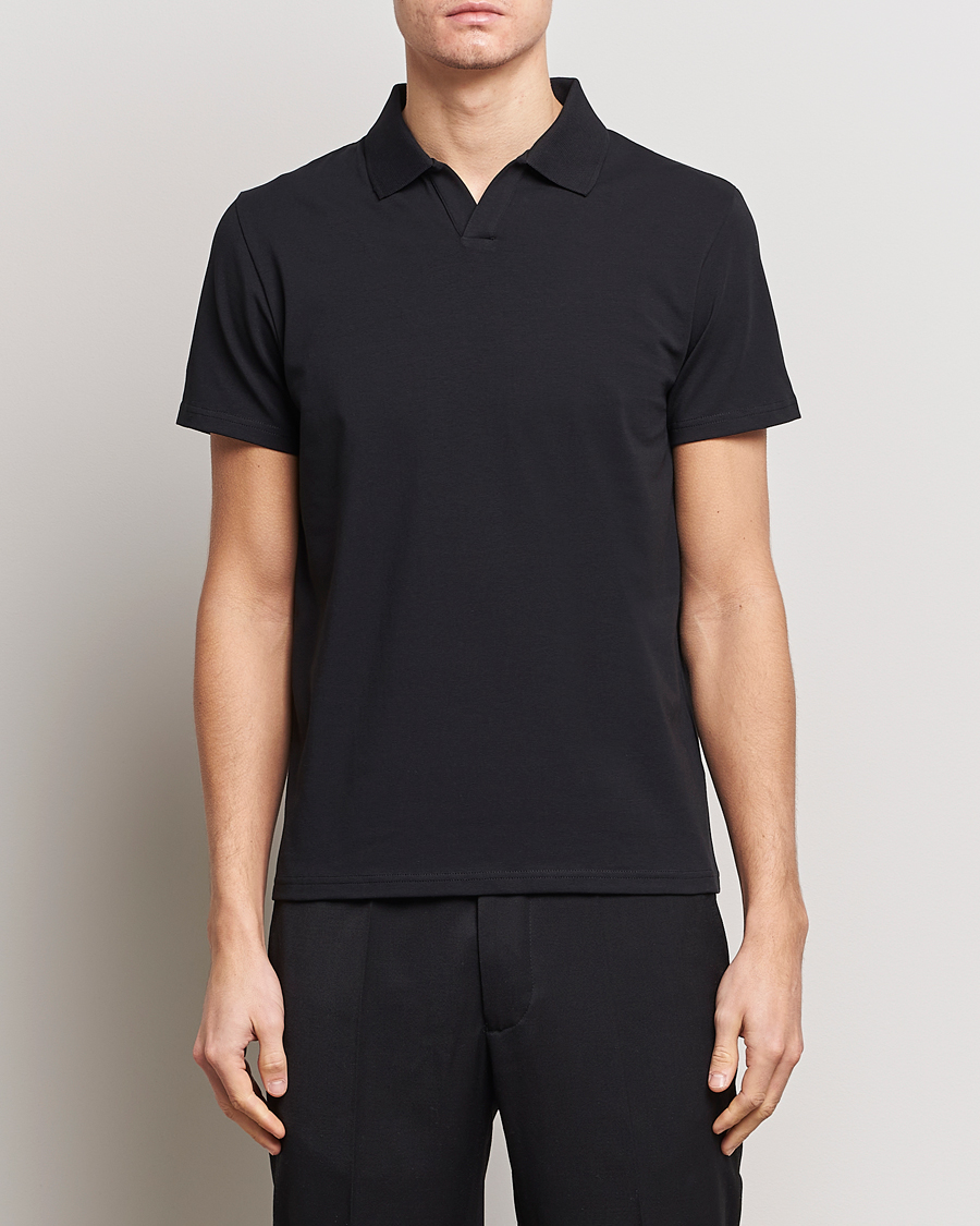 Herr | Filippa K | Filippa K | Soft Lycra Polo Tee Black