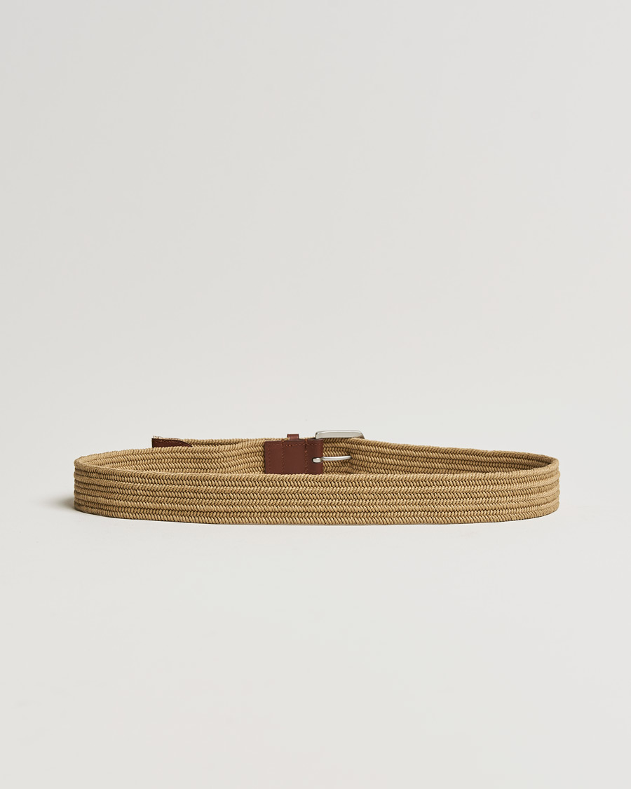 Herr | World of Ralph Lauren | Polo Ralph Lauren | Braided Cotton Elastic Belt Timber Brown