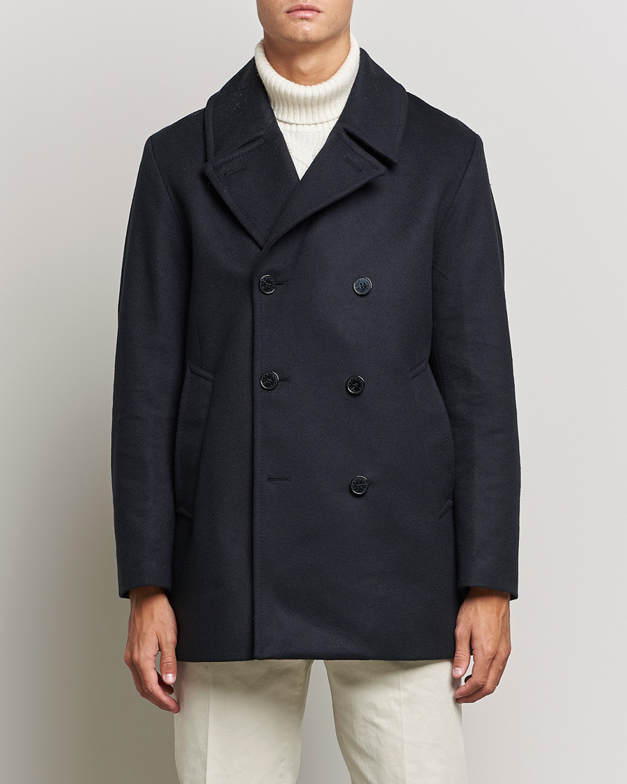 Herr | Mackintosh | Mackintosh | Dalton Wool/Cashmere Peacoat Navy