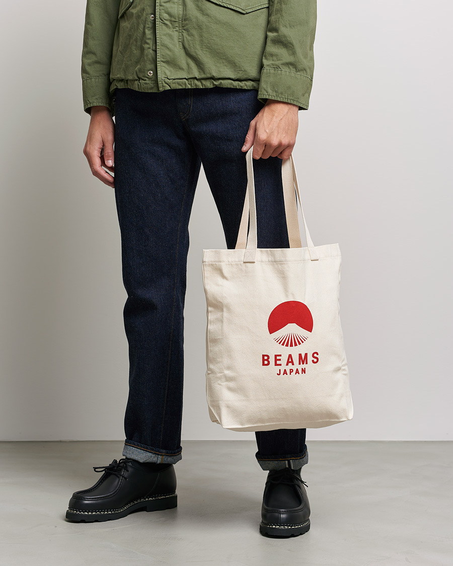 Herr | Väskor | Beams Japan | x Evergreen Works Tote Bag White/Red