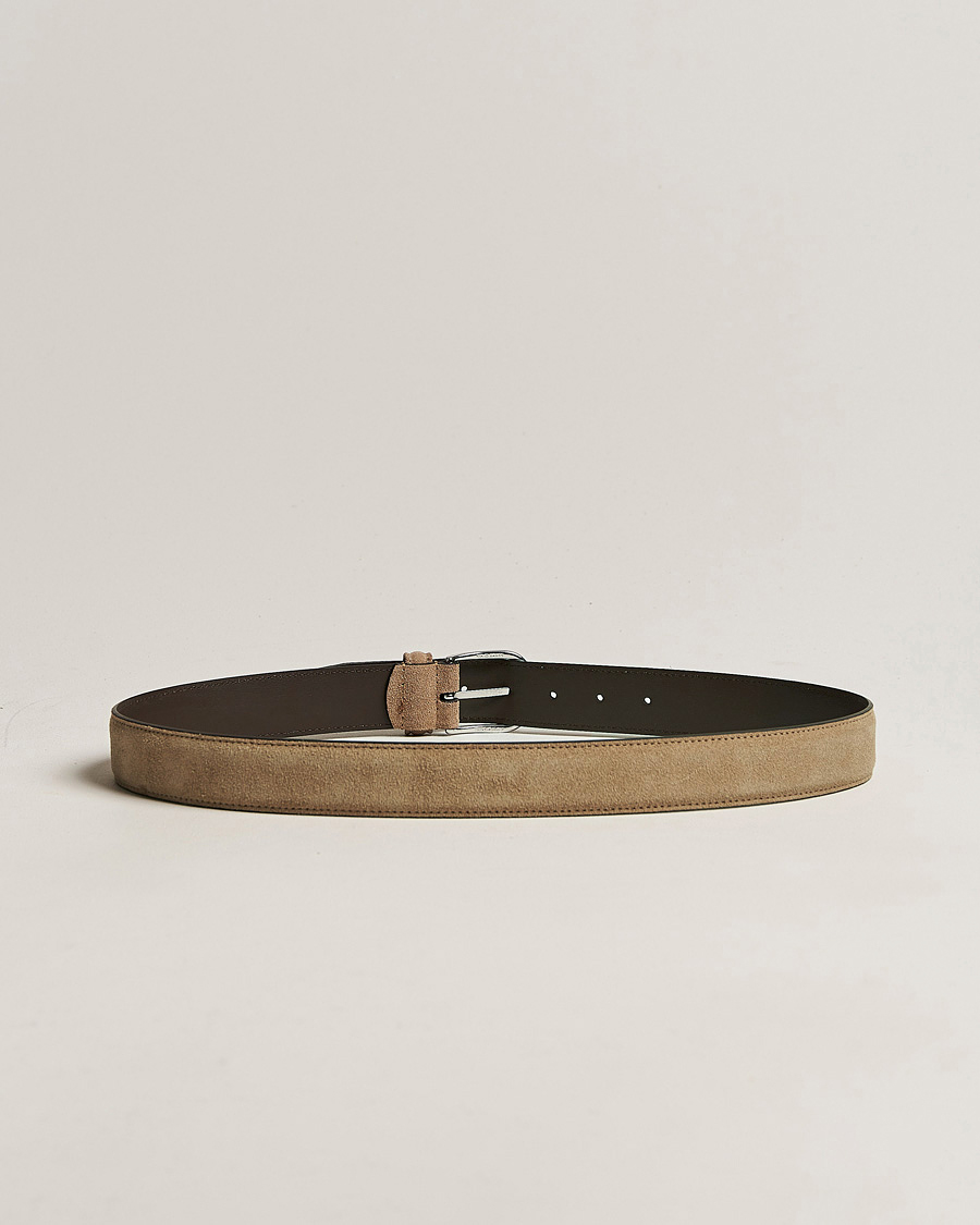 Herr |  | Anderson\'s | Suede 3,5 cm Belt Beige