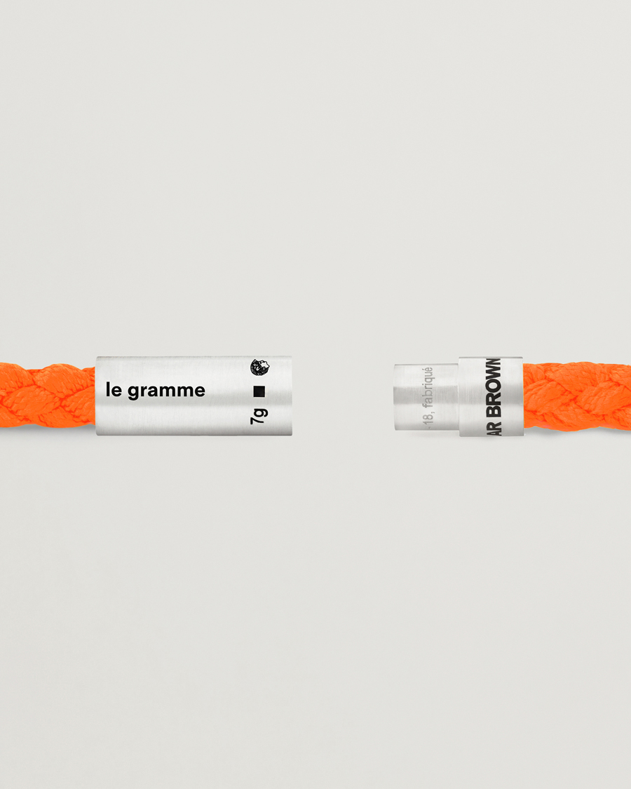 Herr |  | LE GRAMME | X Orlebar Brown Nato Bracelet Orange/Sterling Silver