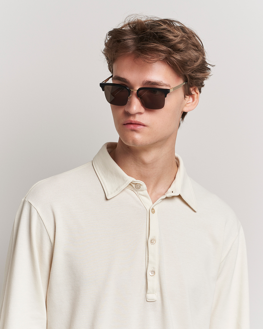 Herr | D-formade solglasögon | Gucci | GG1226S Sunglasses Gold