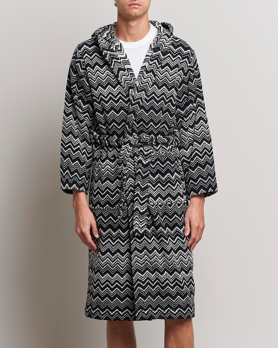 Herr | Morgonrockar | Missoni Home | Keith Bathrobe Grey/Black