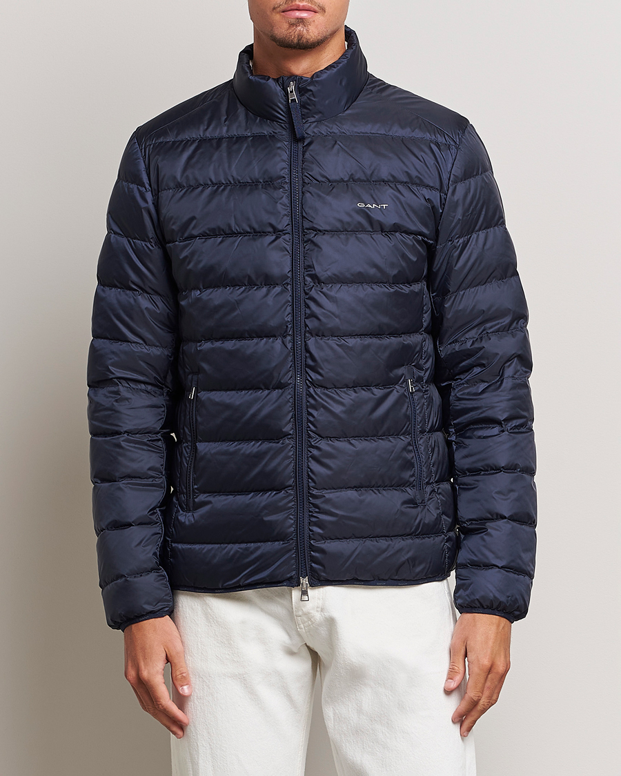 Herr | Lättviktsdunjackor | GANT | The Light Down Jacket Evening Blue