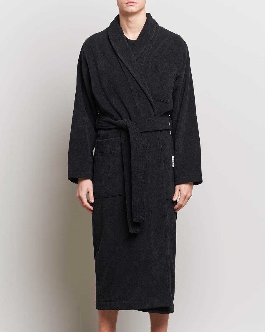 Herr | Morgonrockar | Tekla | Organic Terry Bathrobe Black