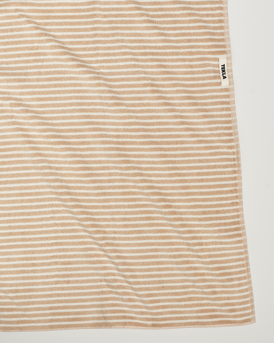 Herr | Handdukar | Tekla | Organic Terry Bath Towel Ivory Stripe