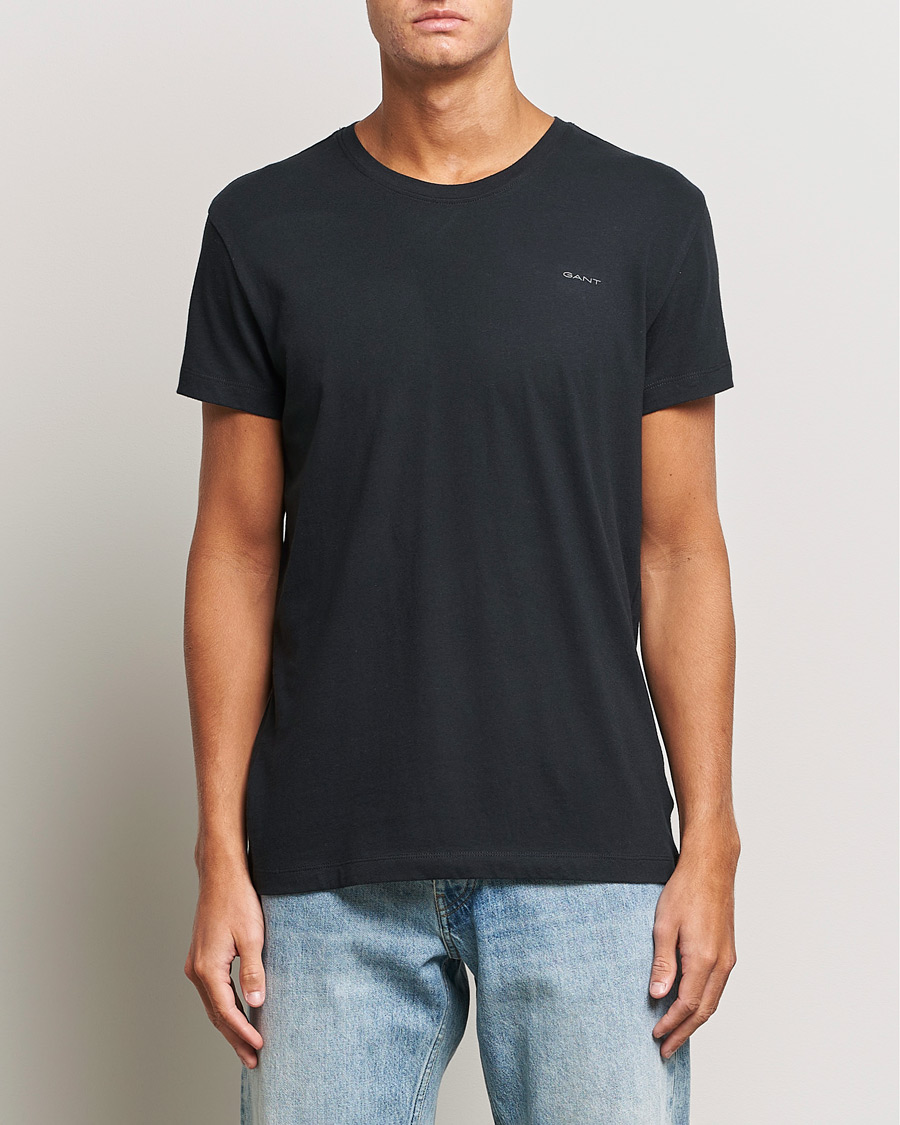 Herr |  | GANT | 2-Pack Crew Neck T-Shirt Black/White