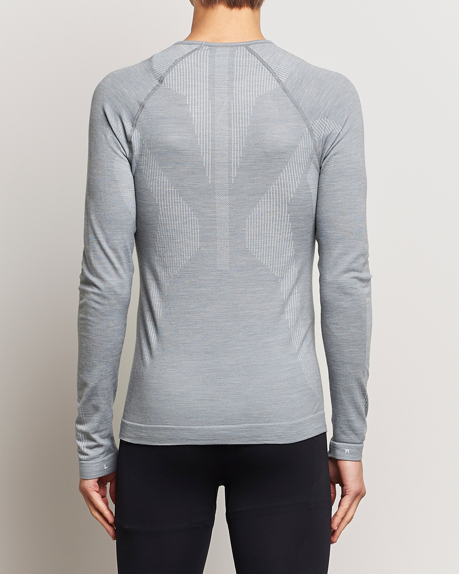 Herr | Active | Falke Sport | Falke Long Sleeve Wool Tech Shirt Grey Heather