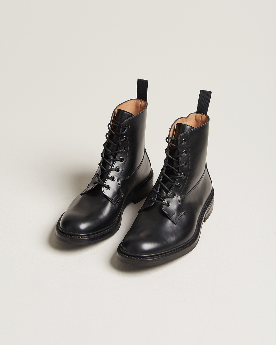 Herr | Snörkängor | Tricker\'s | Burford Dainite Country Boots Black Calf