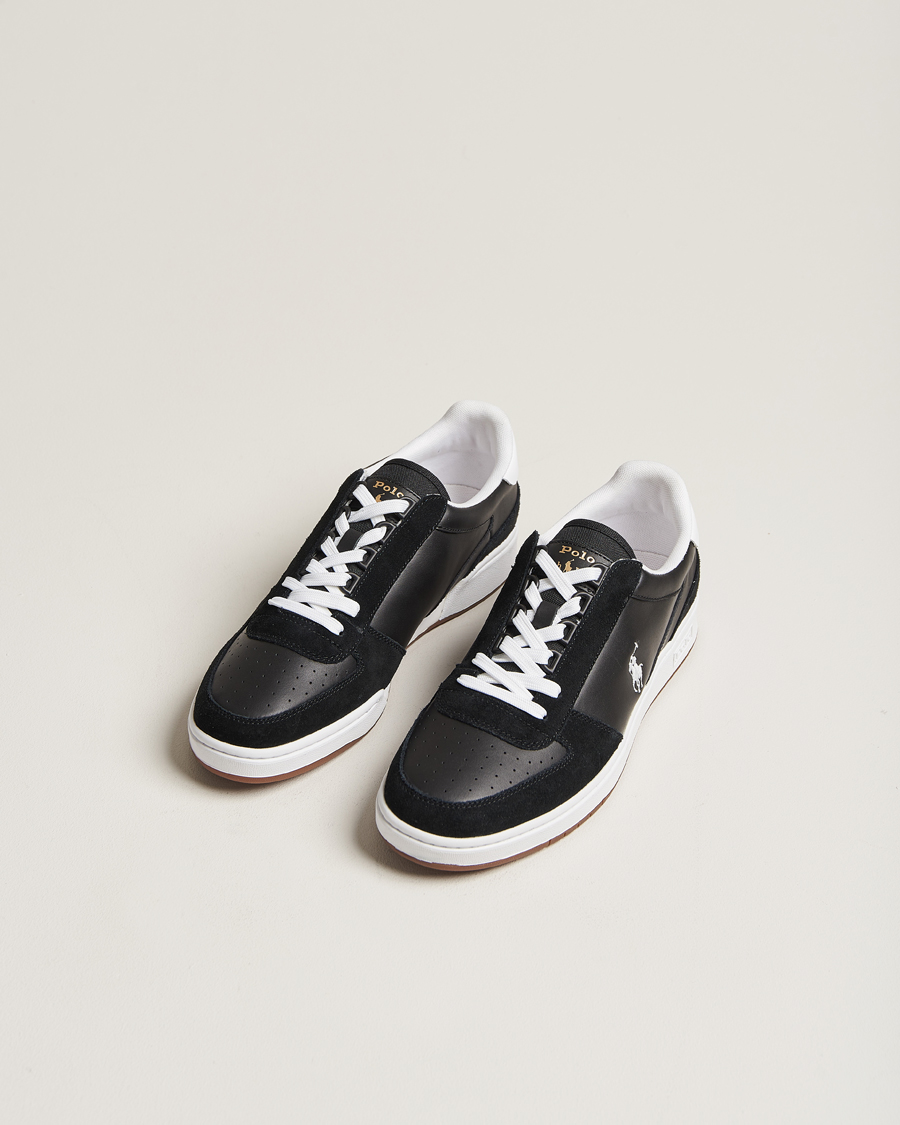 Herr | Ralph Lauren Holiday Gifting | Polo Ralph Lauren | CRT Leather/Suede Sneaker Black/White