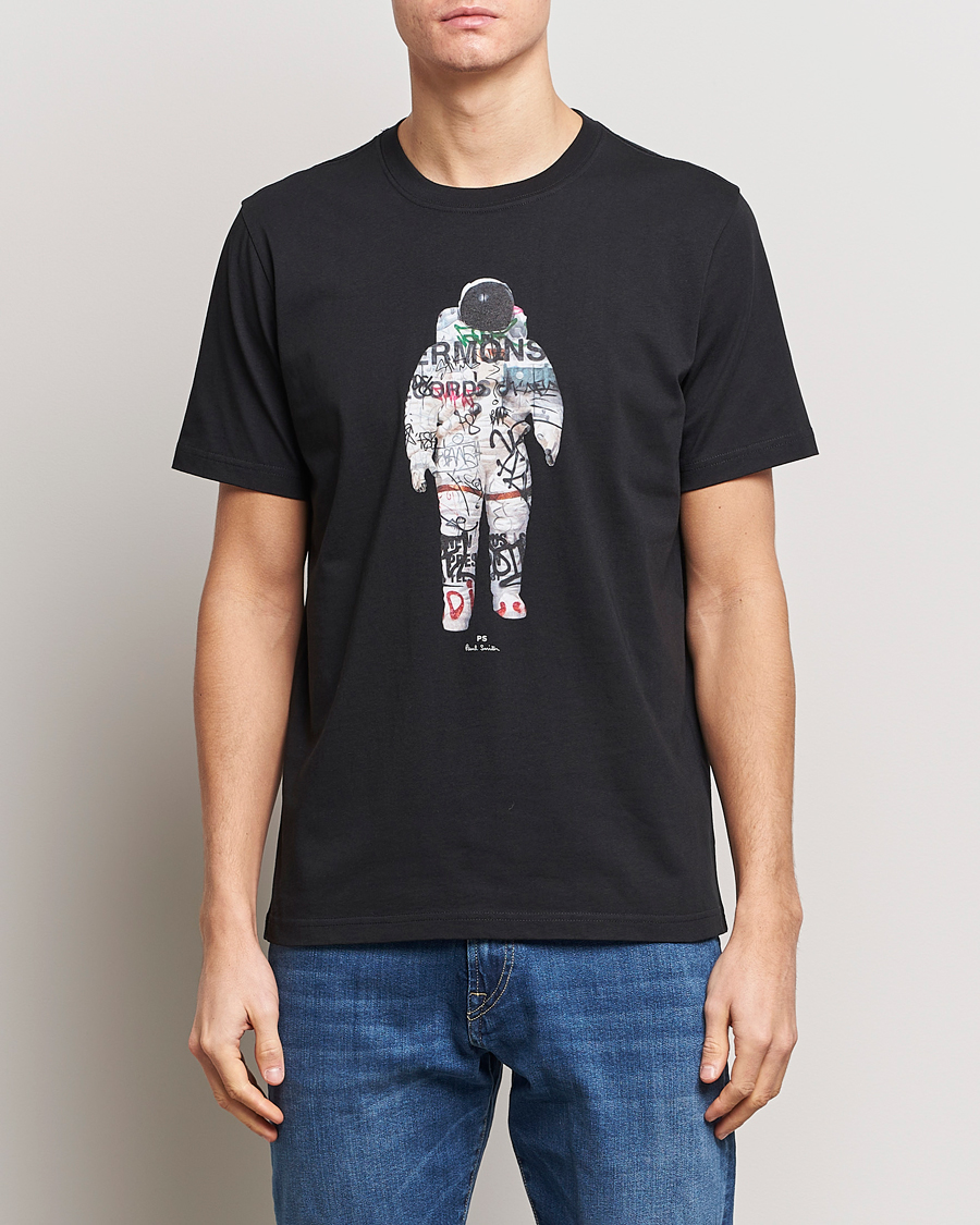 Herr | PS Paul Smith | PS Paul Smith | Astronaut Crew Neck T-Shirt Black