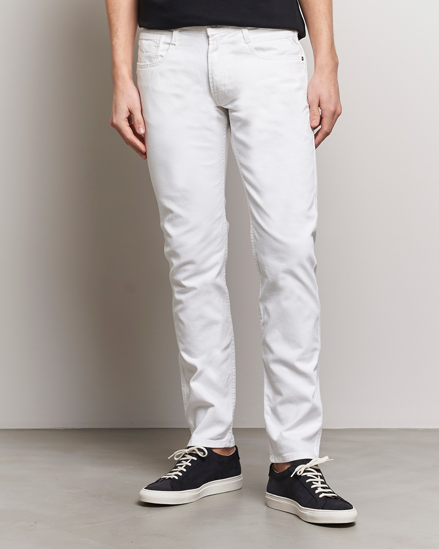 Herr | Slim fit | Replay | Anbass Powerstretch Jeans White