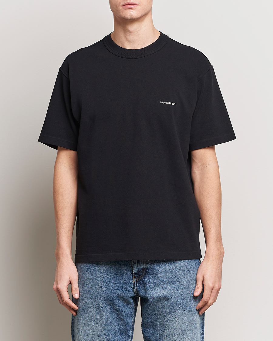 Herr | Svarta t-shirts | Stone Island | Cotton Jersey Small Logo T-Shirt Black