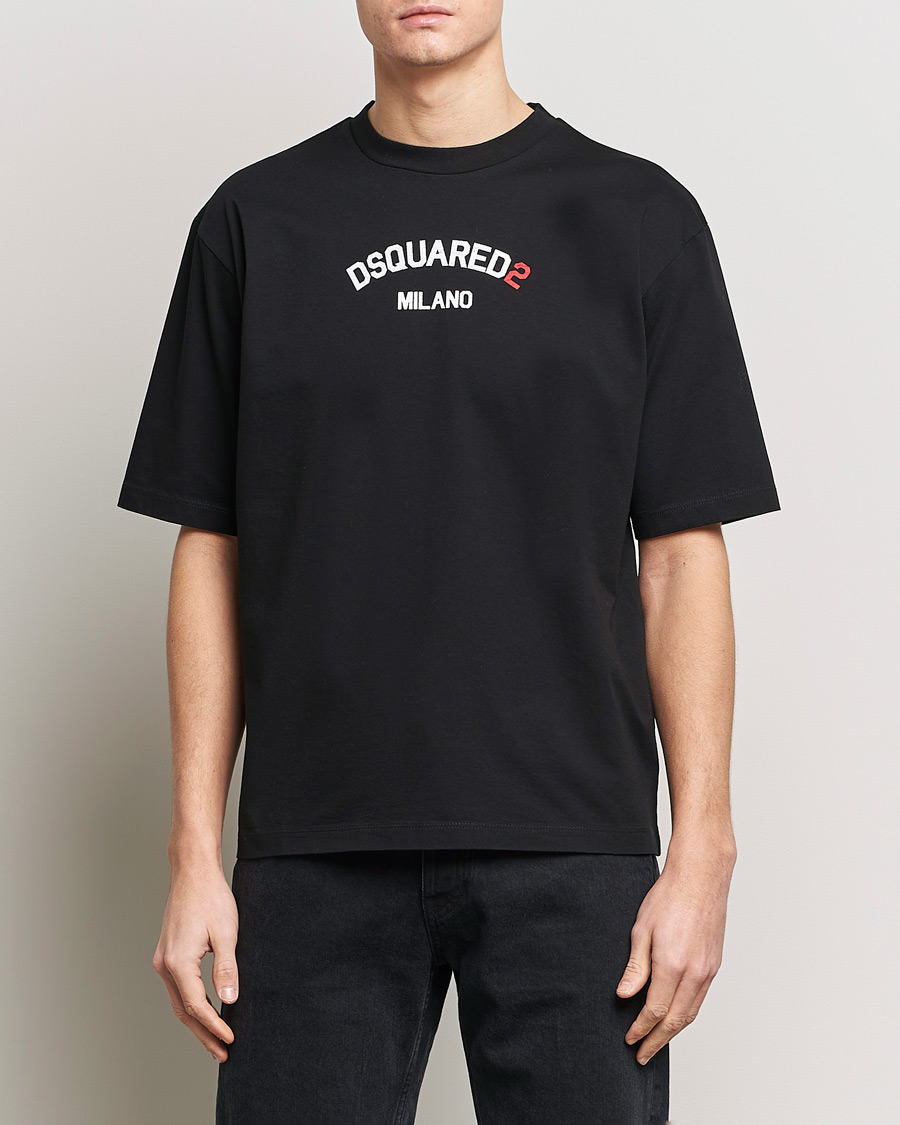 Herr | Svarta t-shirts | Dsquared2 | Loose Fit Crew Neck T-Shirt Black