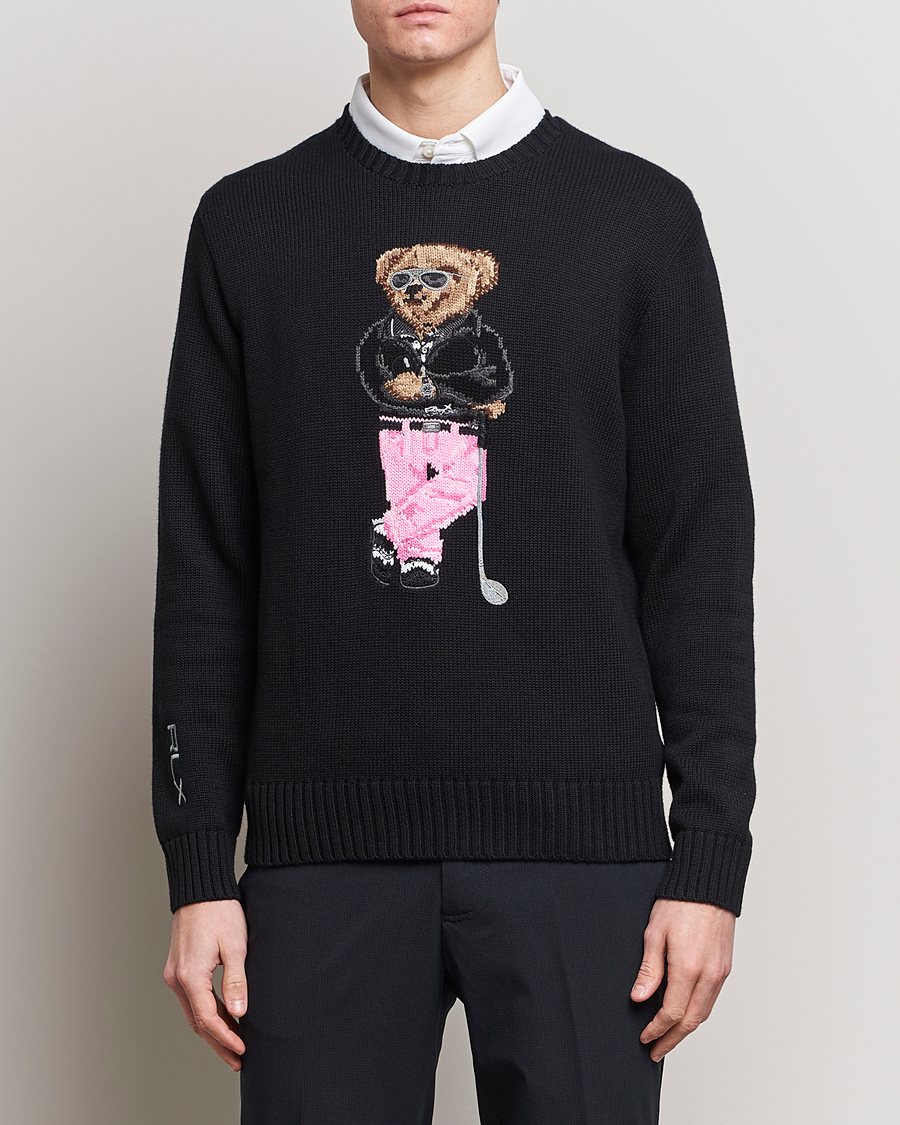 Herr | Kläder | RLX Ralph Lauren | Bear Golfer Knitted Sweater Polo Black